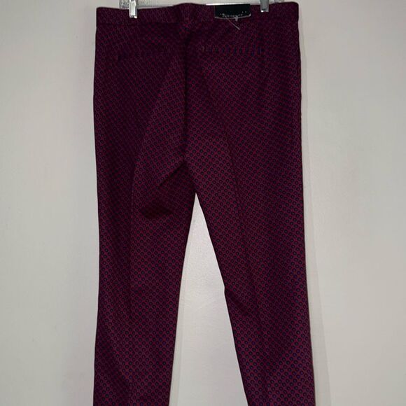 Ann Taylor Maroon and Blue Polka Dot Trousers - Picture 7 of 11